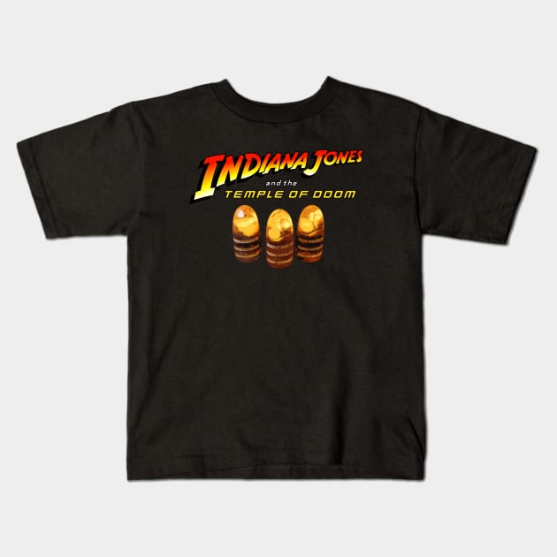 Indiana Jones - Temple of Doom Kids T-Shirt by Buff Geeks Art